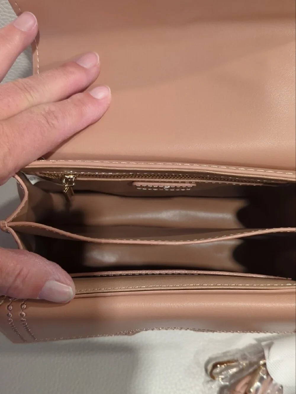 Structured Top-Handle Satchel/Crossbody in Blush Pink